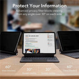 ESR iPad Air 11" (2026 / 2025 / 2024) Magnetisk Skjermbeskytter - Privacy - Svart / Gjennomsiktig