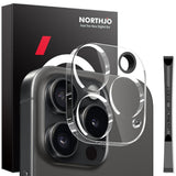 NORTHJO iPhone 15 Pro / 15 Pro Max Herdet Kameralinseglass - Gjennomsiktig