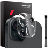 NORTHJO iPhone 15 / 15 Plus Herdet Kameralinseglass - Gjennomsiktig