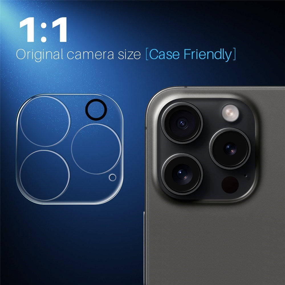 NORTHJO iPhone 16 Pro / 16 Pro Max Herdet Kameralinseglass - 2 stk. - Gjennomsiktig