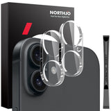 NORTHJO iPhone 16 / 16 Plus Herdet Kameralinseglass - 2 stk. - Gjennomsiktig
