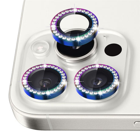 NORTHJO iPhone 16 Pro / 16 Pro Max Kameralinsebeskytter - Rhinestones - Multi