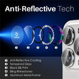 NORTHJO iPhone 16 Pro / 16 Pro Max Kameralinsebeskytter - Rhinestones - Multi