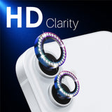NORTHJO iPhone 16 / 16 Plus Kameralinsebeskytter - Rhinestones - Multi