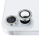 NORTHJO iPhone 16 / 16 Plus Kameralinsebeskytter - Rhinestones - Sølv