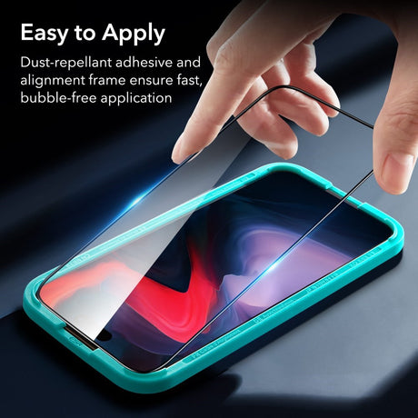 iPhone 16 Pro ESR Armorite Skjermbeskytter med Monteringsramme - Gennomsiktig