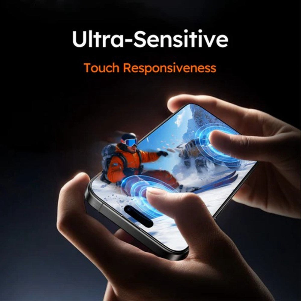 TORRAS iPhone 16 Pro Full Fit Herdet Skjermbeskyttelsesglass - Gjennomsiktig
