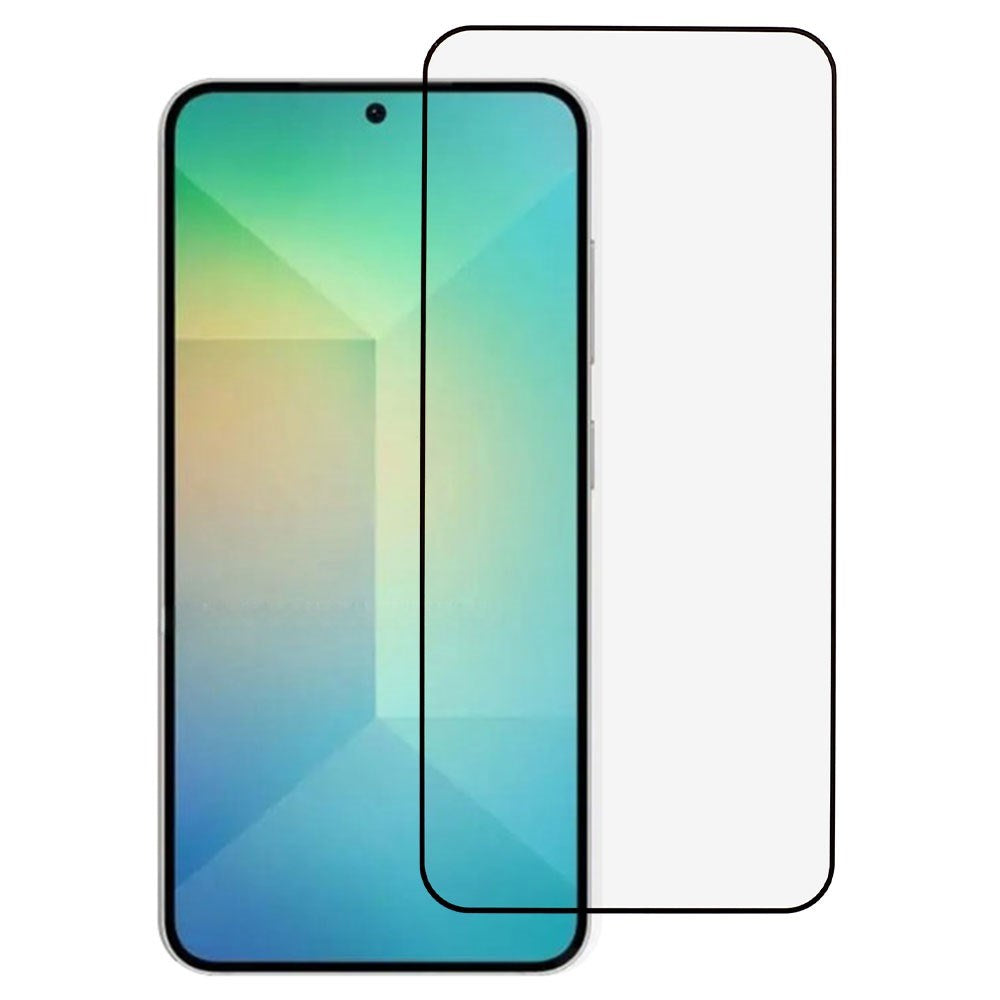 Samsung Galaxy S25 Full Fit Herdet Skjermbeskyttelsesglass - Gjennomsiktig / Svart Kant