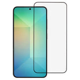 Samsung Galaxy S25 Full Fit Herdet Skjermbeskyttelsesglass - Gjennomsiktig / Svart Kant