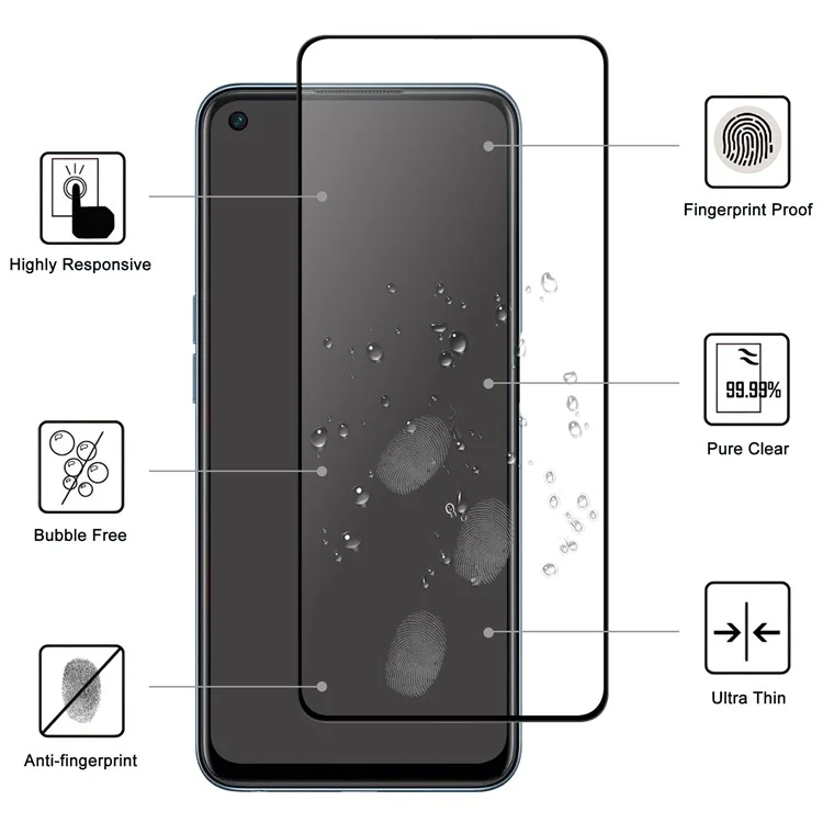 OnePlus 13R Herdet Glass Skjermbeskyttelse – Klar med Svart Kant