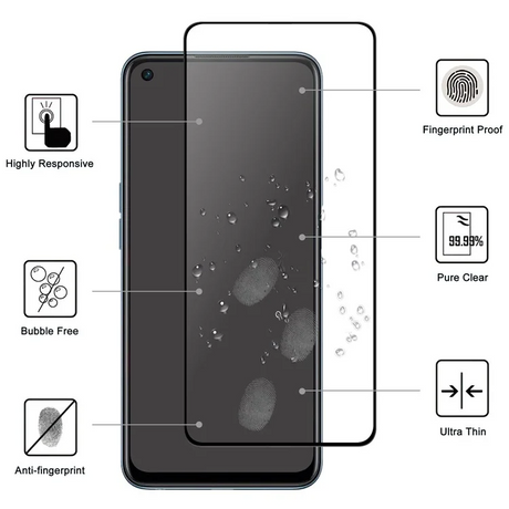 OnePlus 13R Herdet Glass Skjermbeskyttelse – Klar med Svart Kant