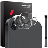 NORTHJO iPhone 17e / 16e Herdet Kameralinseglass - 2 stk. - Gjennomsiktig / Svart Kant
