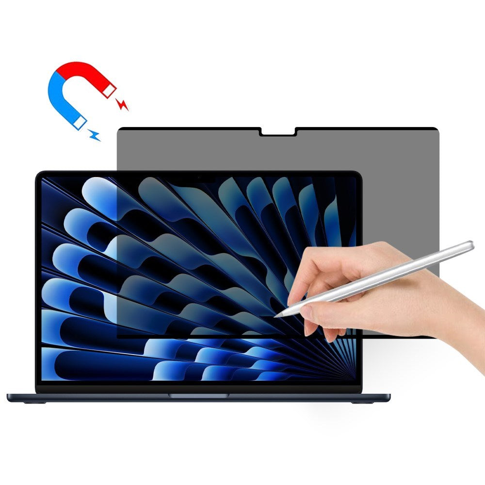 MacBook Air 15" M5/M4/M3/M2 (2026-2023) Magnetisk Privacy Skjermbeskytter – Gjennomsiktig