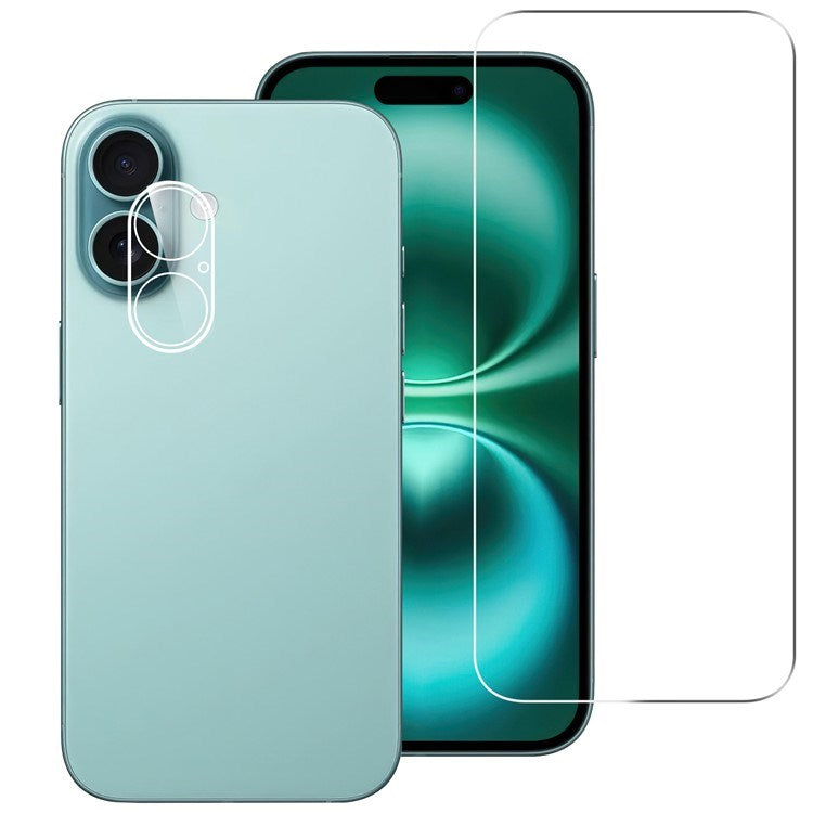 iPhone 17 2-i-1 Beskyttelsessett m. Herdet Skjermbeskyttelsesglass & 2 stk Kameralinsebeskyttelsesfilm - Gjennomsiktig