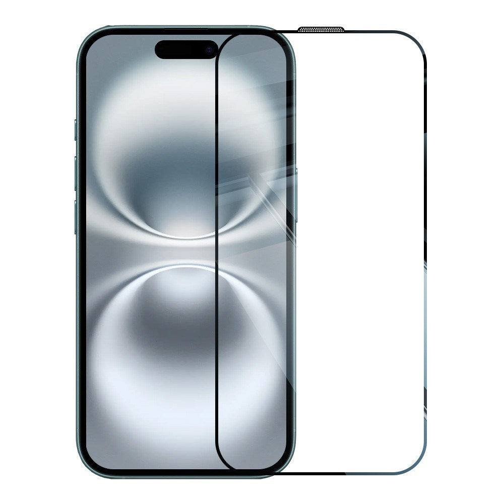 iPhone 16 Plus RURIHAI 2-i-1 Beskyttelsessett m. Fleksibelt Plast Deksel & Skjermbeskyttelsesglass - Gjennomsiktig