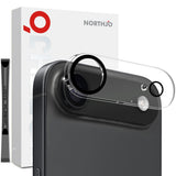 NORTHJO iPhone Air Herdet Kameralinse Glass - Gjennomsiktig / Svart