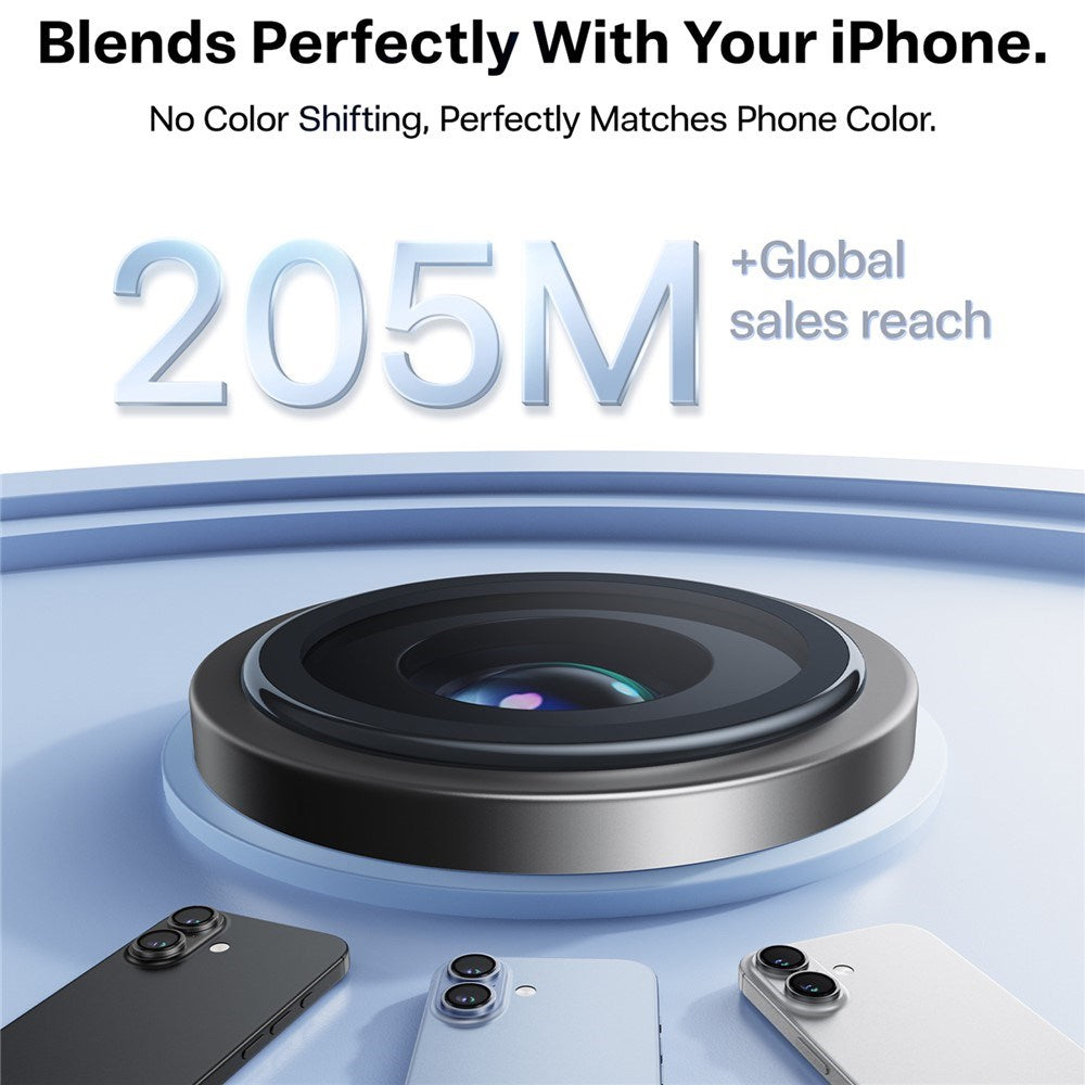 TORRAS iPhone Air LensGuard Kameralinsebeskyttelsesglass - Svart