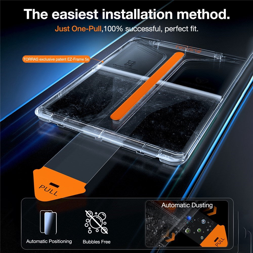 TORRAS iPad Air 13" (2026 / 2025 / 2024) Install Master Skjermbeskytter i Herdet Glass - Gjennomsiktig