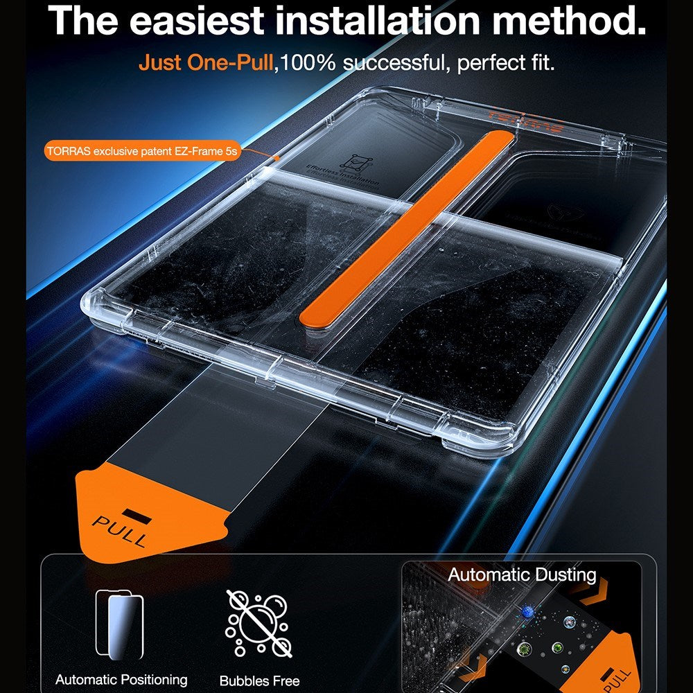 TORRAS iPad Pro 13" (2025 / 2024) Install Master Skjermbeskytter i Herdet Glass - Gjennomsiktig