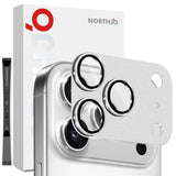 NORTHJO iPhone 17 Pro Kameralinsebeskyttelse - Matt Metall & Glass - Sølv