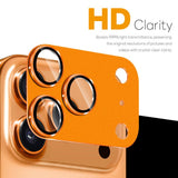 NORTHJO iPhone 17 Pro Max Kameralinsebeskyttelse - Matt Metall & Glass - Oransje