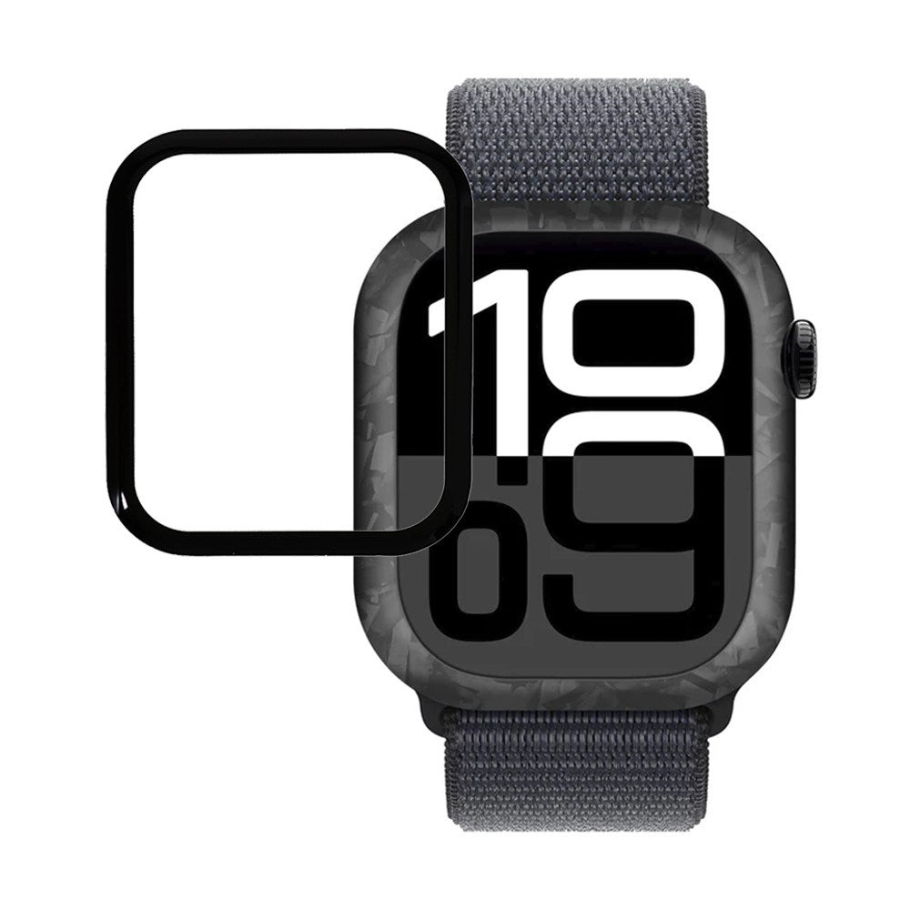 Apple Watch 11 / 10 (42 mm) Skjermbeskytter i Herdet Glass - Gjennomsiktig / Svart Kant