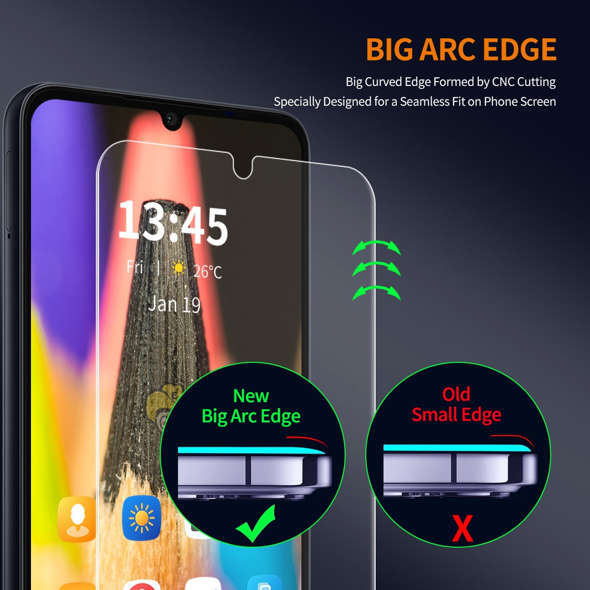 Samsung Galaxy A27 Herdet Glass Skjermbeskytter - 2 stk. - Gjennomsiktig