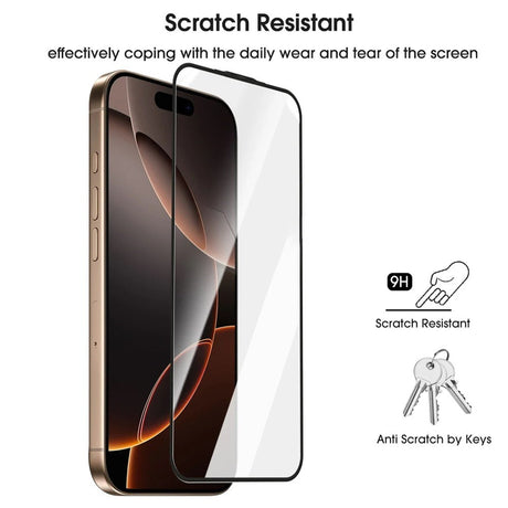 iPhone 18 Pro Max / 17 Pro Max Herdet Skjermbeskyttelsesglass m. Monteringsramme - Gjennomsiktig