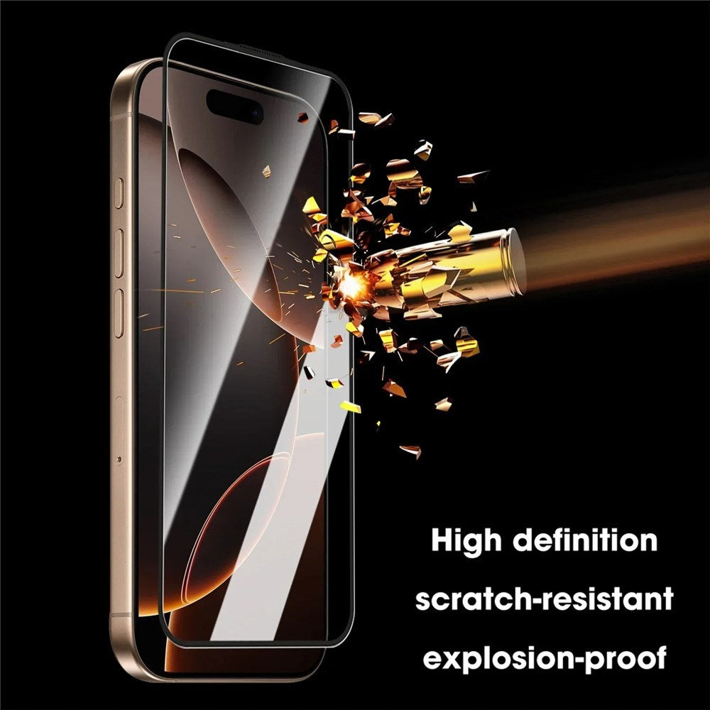 iPhone 18 Pro Max / 17 Pro Max Herdet Skjermbeskyttelsesglass m. Monteringsramme - Gjennomsiktig