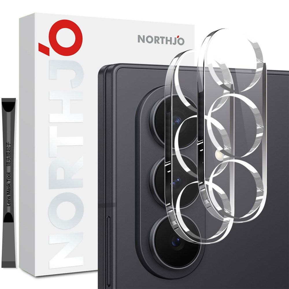 Samsung Galaxy Z Fold8 Ultra NORTHJO Herdet Kameralinsebeskyttelsesglass - 2 stk - Gjennomsiktig