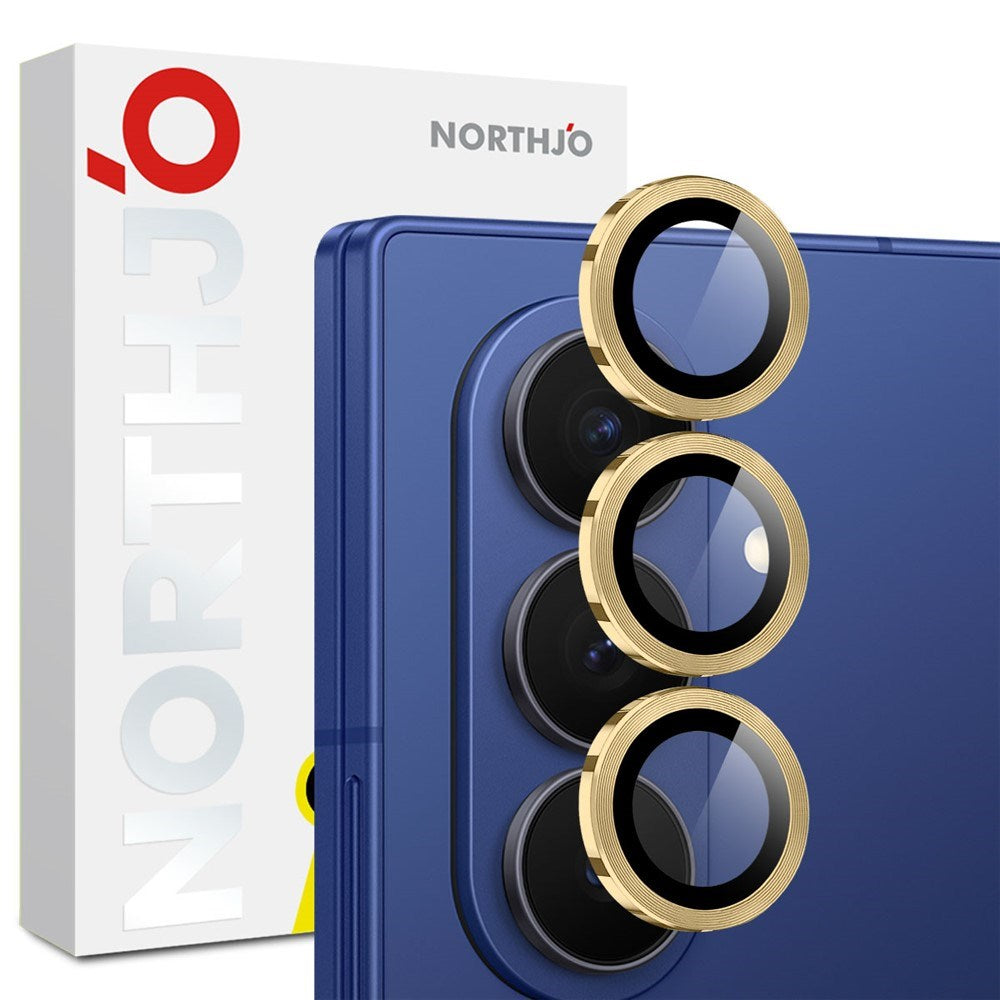 Samsung Galaxy Z Fold8 Ultra NORTHJO Kameralinsebeskyttelse - Metall & Glass - Gull