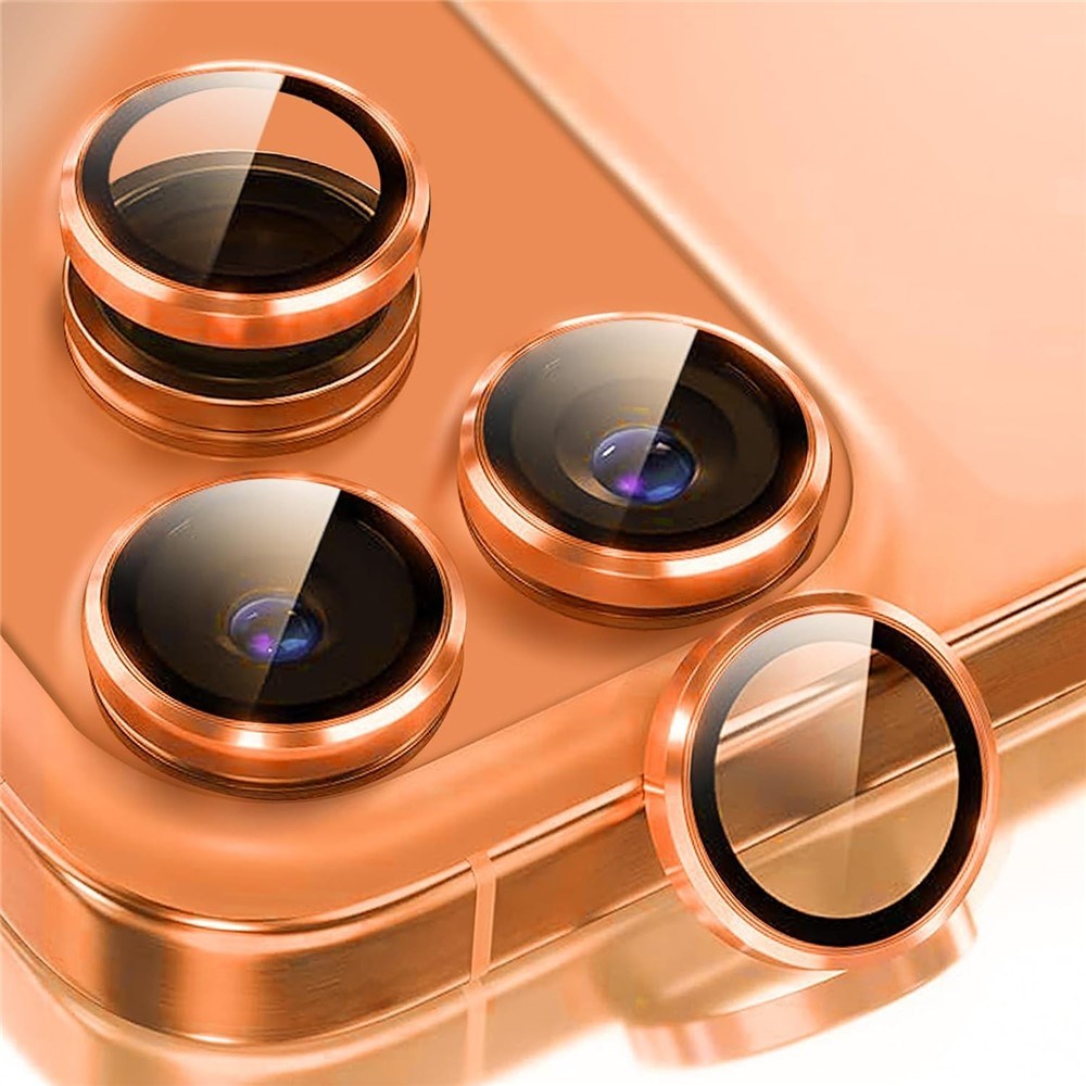 iPhone 18 Pro Kameralinsebeskyttelse - Metall & Glass - Oransje