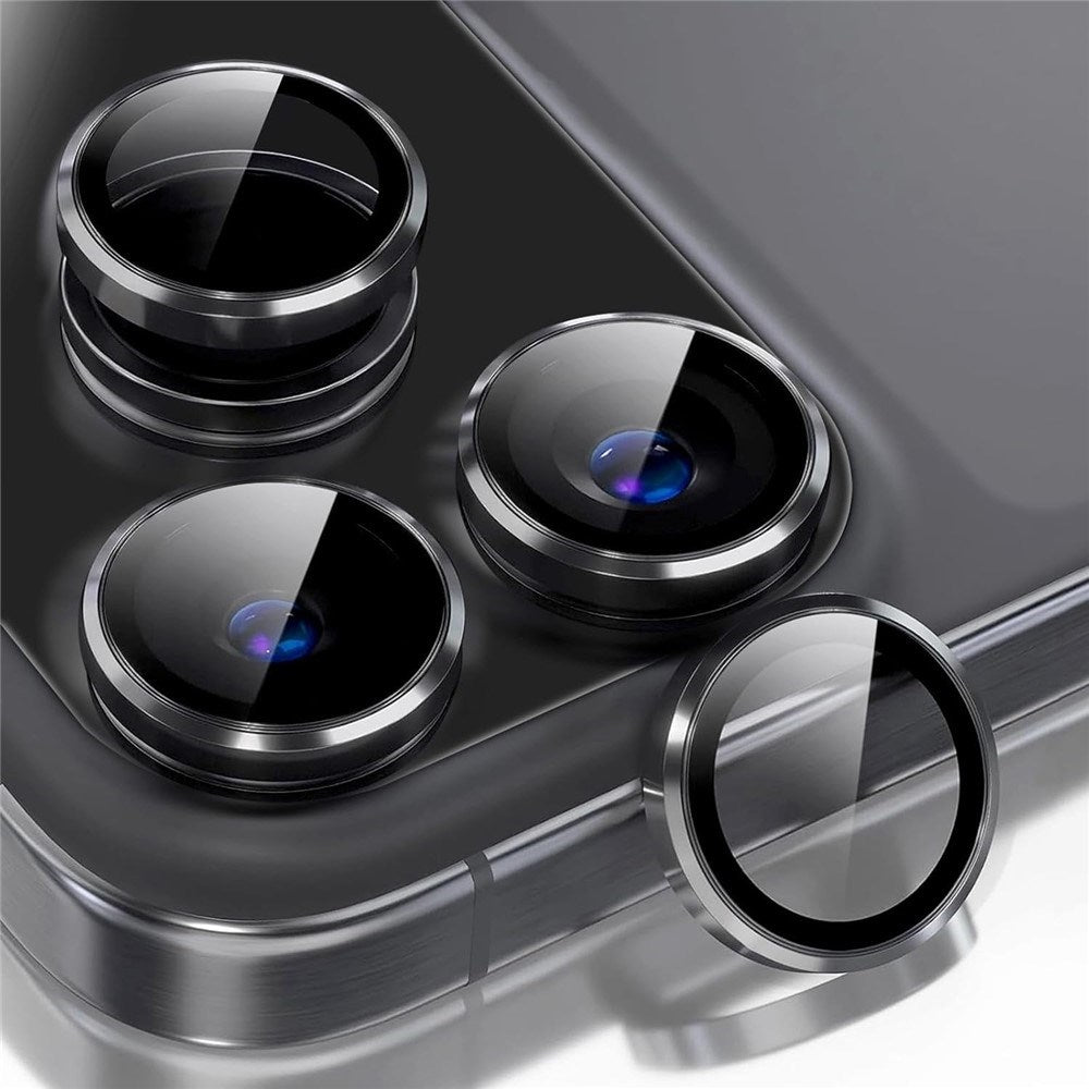 iPhone 18 Pro Kameralinsebeskyttelse - Metall & Glass - Svart