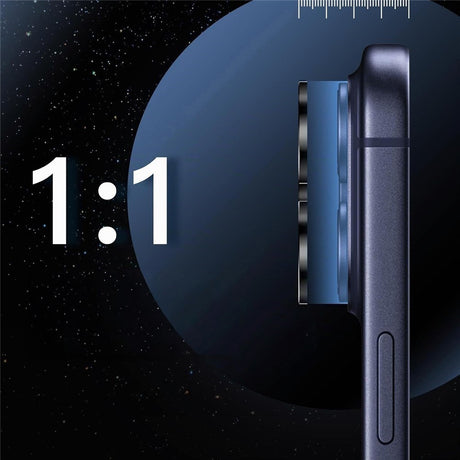 iPhone 18 Pro Kameralinsebeskyttelse - Metall & Glass - Svart