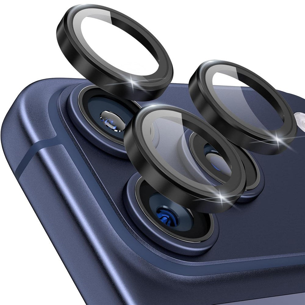 iPhone 18 Pro Kameralinsebeskyttelse - Metall & Glass - Svart