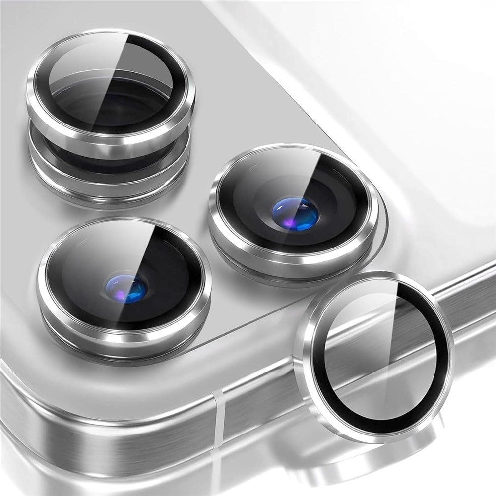 iPhone 18 Pro Kameralinsebeskyttelse - Metall & Glass - Sølv