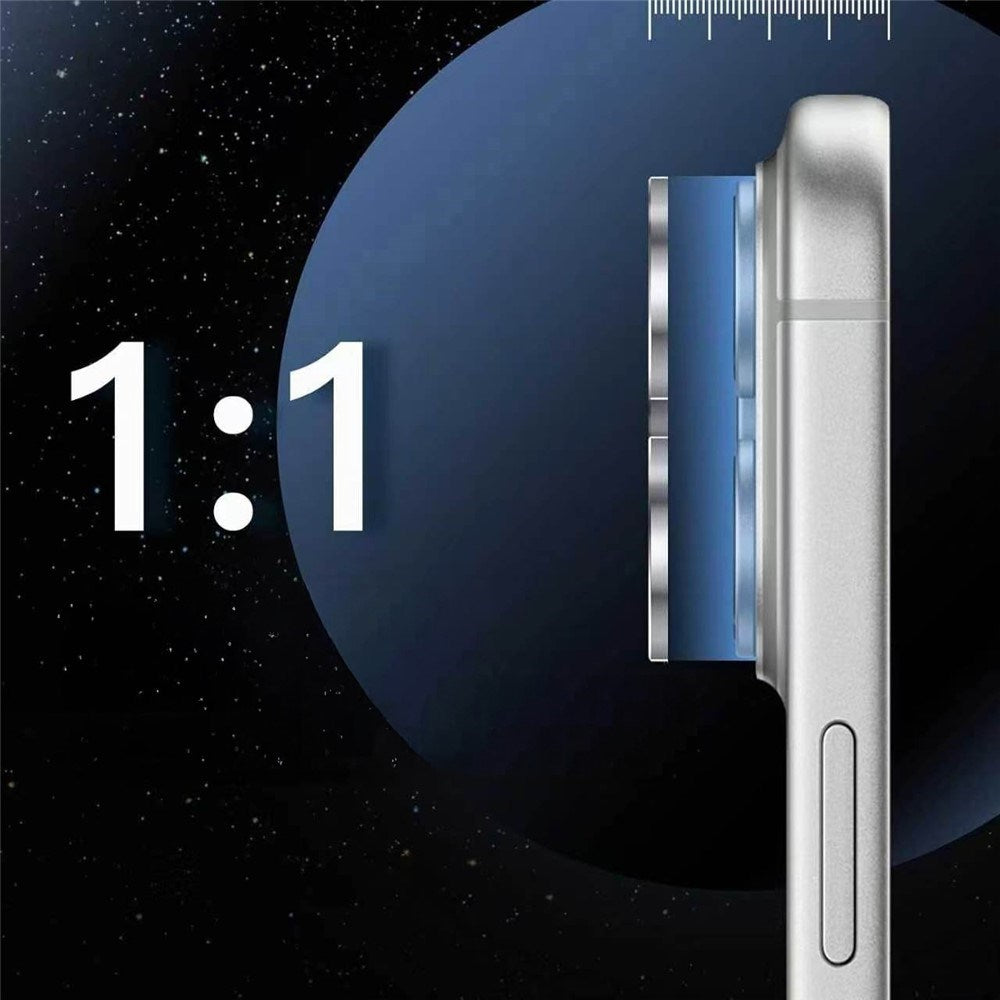 iPhone 18 Pro Kameralinsebeskyttelse - Metall & Glass - Sølv