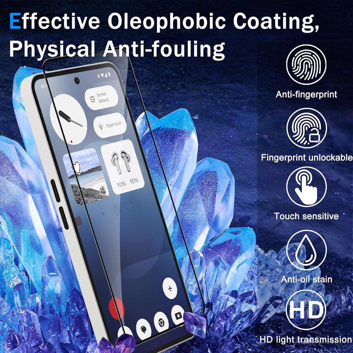 Nothing Phone (4b) Beskytterglass til Skjerm - Gjennomsiktig / Svart Kant