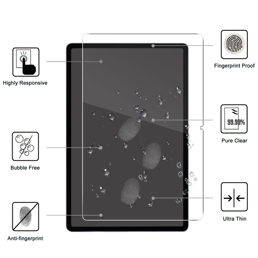 Samsung Galaxy Tab S12+ (Plus) WANLONFENG Herdet 2.5D-Glass - Skjermbeskyttelse - Gjennomsigdig