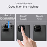 Google Pixel 11 Pro Fold IMAK Kamerabeskyttelsesglass med Metallkant - Gjennomsiktig / Svart Kant