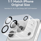 iPhone 18 Pro Herdet Kameralinse Beskyttende Glass - Gjennomsiktig / Svart