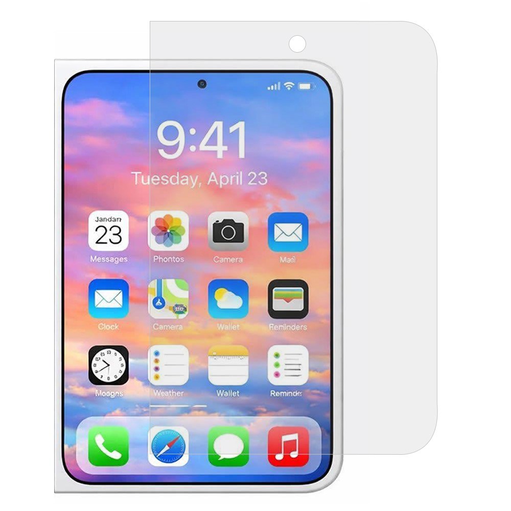 iPhone Fold Hydrogel Skjermbeskyttelsesfilm Til Ytre Skjerm - Gjennomsiktig
