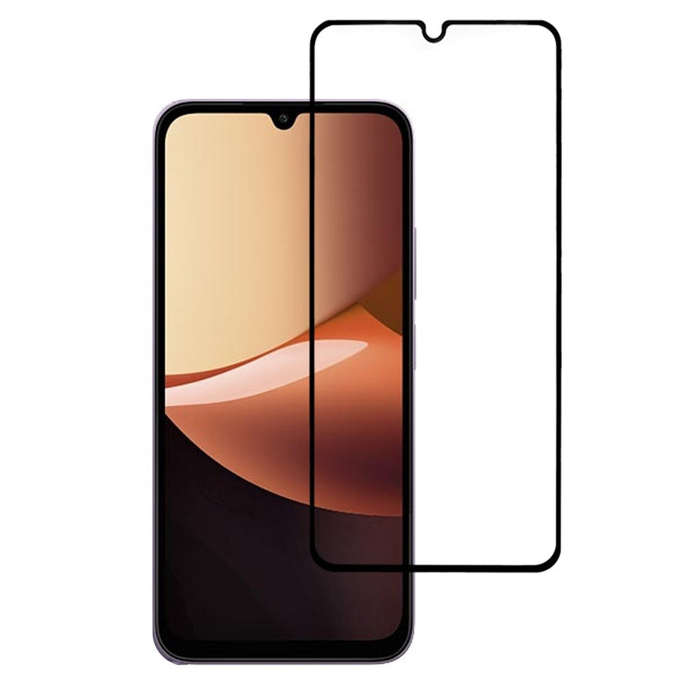 Xiaomi Redmi 17C (5G) Skjermbeskytter i Aluminium-Silicon Glass - Gjennomsiktig / Svart Kant