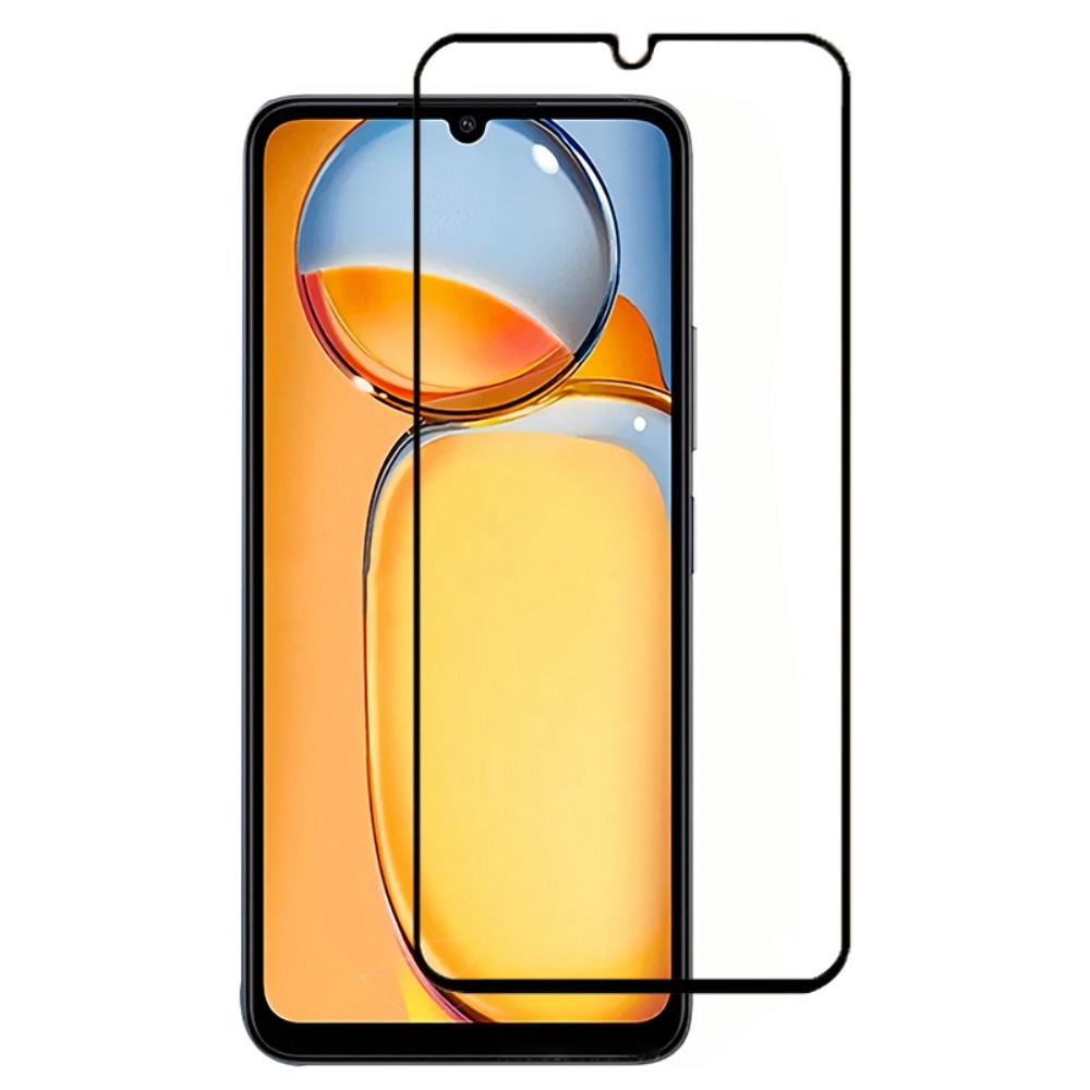 Xiaomi Redmi 13C (4G) / 13C (5G) / Poco C65 Skjermbeskytter i Glass - Case Friendly - Gjennomsiktig / Svart Kant