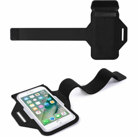 Løpearmbånd til Smartphone med Lomme og Reflekser (Maks. Mobil: 90 x 170 mm) - Svart