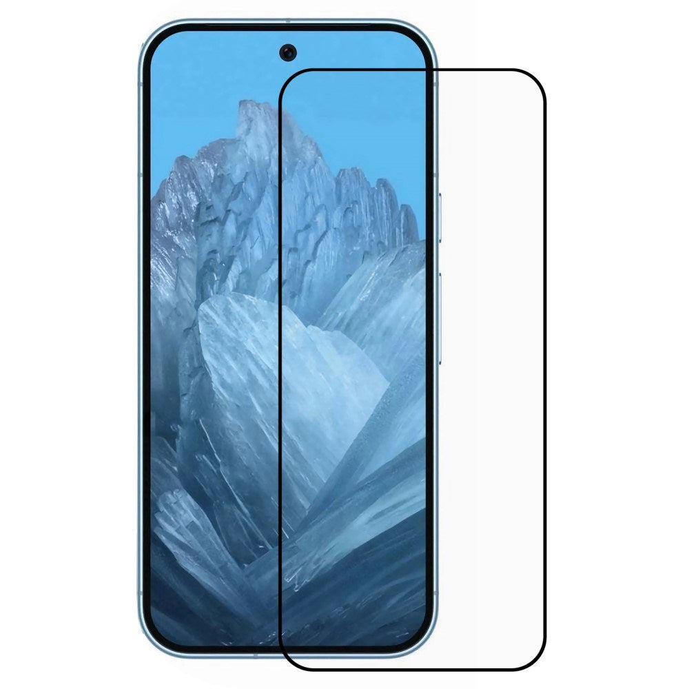 Google Pixel 9 Pro XL Full Fit Skjermbeskytter - Gjennomsiktig / Svart Kant