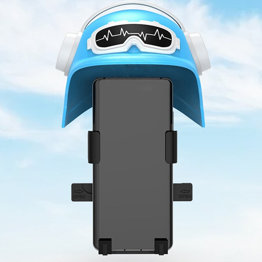 Mobilholder til Motorsykkel / Sykkel m. Hjelm - Blå
