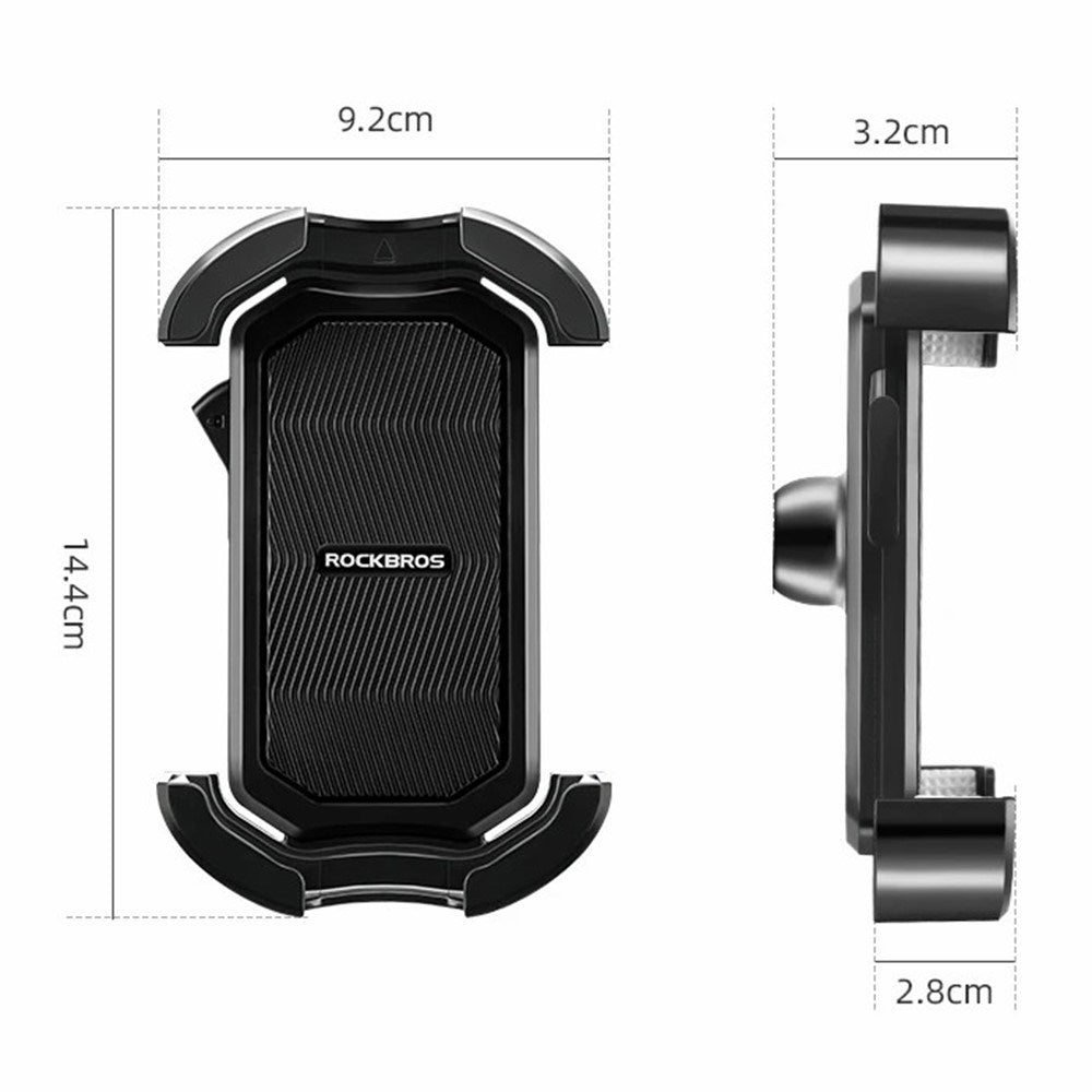 Mobiltelefonholder for Sykkel (Maks. Mobil: 170 mm) - Sykkelstyre - Svart