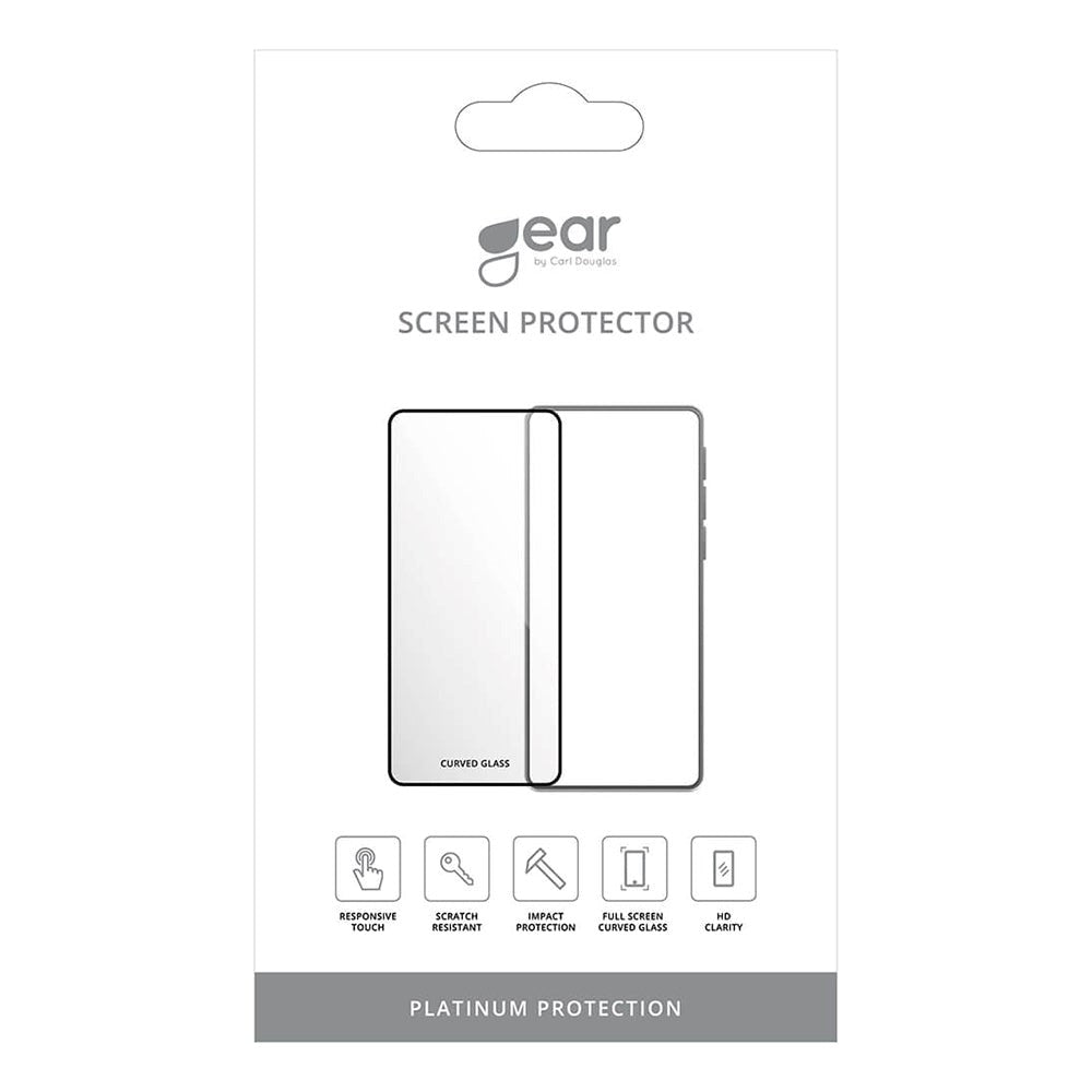iPhone 15 Pro GEAR Full-Fit Glass - Curved - Herdet Glass - Svart Kant
