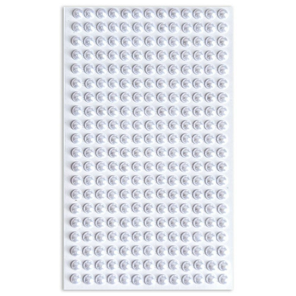 Dekorative 3D-Klistremerker til Mobil & Hobbyartikler - 142 stk. - Små Hvite Perler